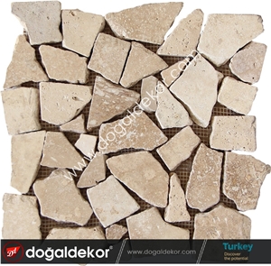 Classic Denizli Travertine Wall Mosaic Tile