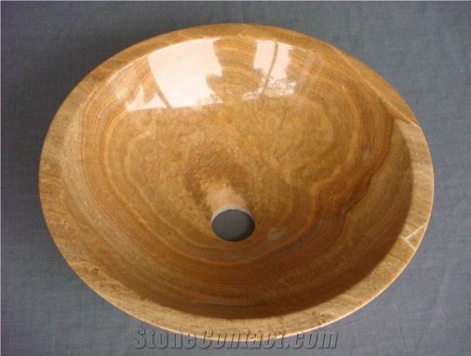 Brown Marble Round Basins and Sinks Bowls