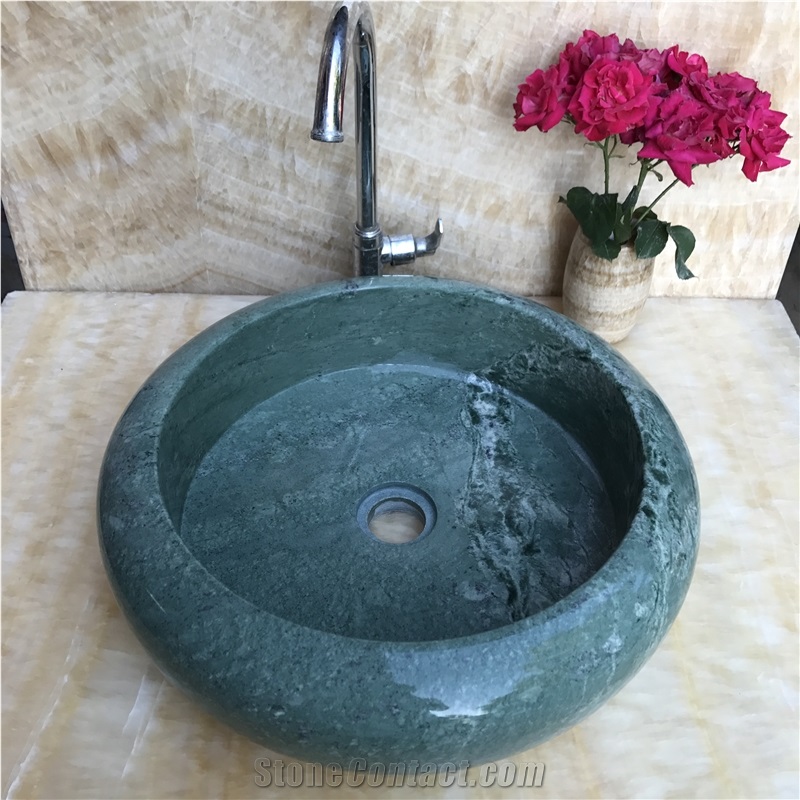 China Marble Bowl, Oval Shape, Under-Mount Sink