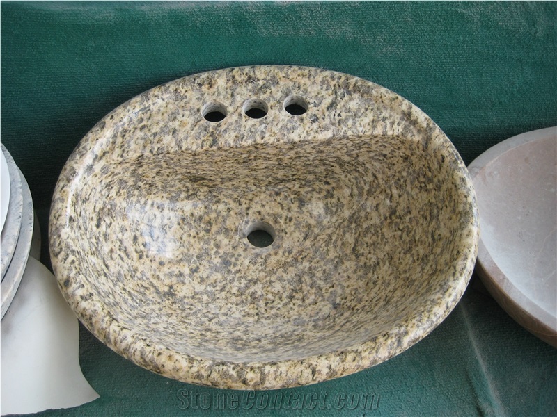 Chinese Good Quality Gold Granite Sinks & Basins