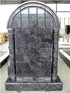European Gravestone, Grey Granite Tombstone