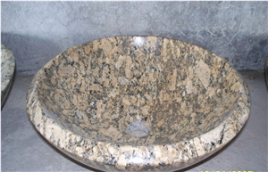 Gold Granite Round Bathroom Basins or Sinks