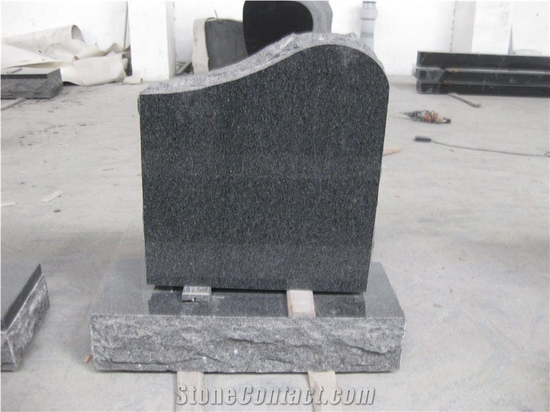 Granite Black Stone China Style Tombstones Design