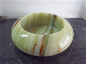 Green Onyx Round Basins and Sinks Bowls