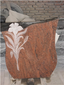 High Polished Natural Granite Engraved Tombstones