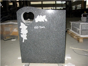 High Polished Natural Granite Engraved Tombstones