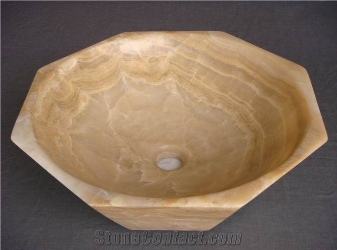 Natural Yellow Onxy Sink & Basins for Bathroom