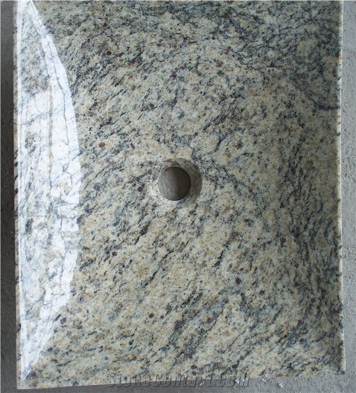 Polished Granite Wash Bowls Square Sinks Basins