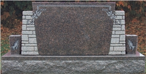 Usa Style Chinese Brown Granite Monuments