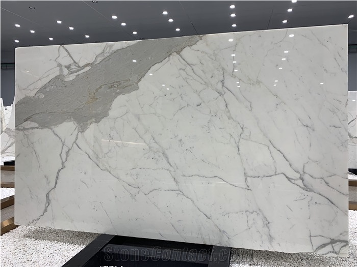 Pefect Calacatta Carrara White Marble Slab