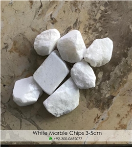 White Marble Chips 1cm to 5cm Sorted