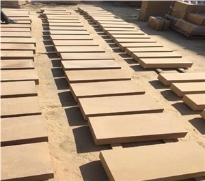 Factory Sales Beige Honed Sandstone Floor Tiles