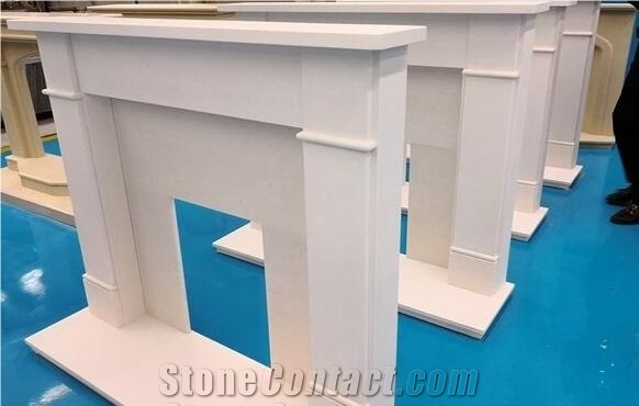 Modern Style Marble Stone Indoor Fireplace Carving