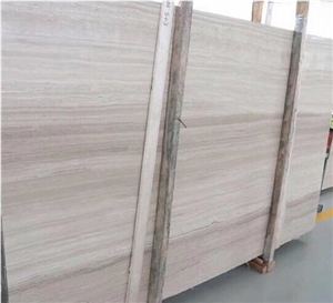 White Wood Grain Marble Beige Marble Polished