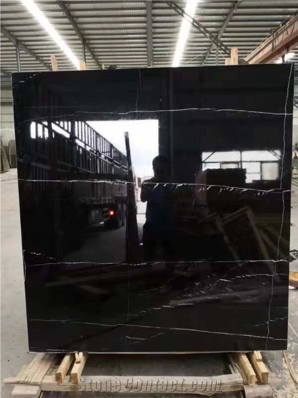 Hot Sale Cheap Nero Black Marquina Marble Tiles