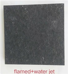 Vt Black Basalt Tiles, Flamed+Water Jet