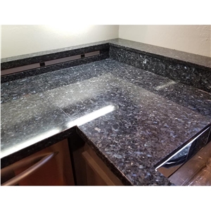 Fabricated Blue Pearl Granite Kitchen Tops
