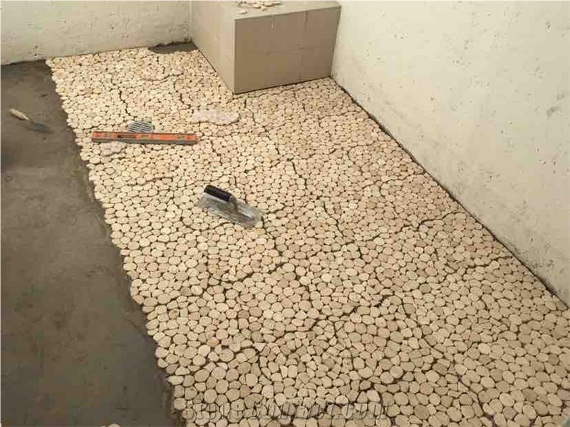 Durango Travertine Mosaic Pebbles Tile