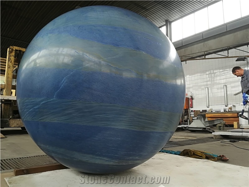 Garden Sphere,Garden Ball, Stonesphere, Azul Macaubas