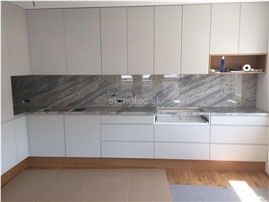 Kashmir White Blue Granite Kitchen Countertop