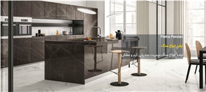 Pietra Gray Marble Kitchen Design Project