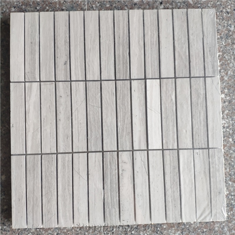 Different Shape Of White Wood Mosaic