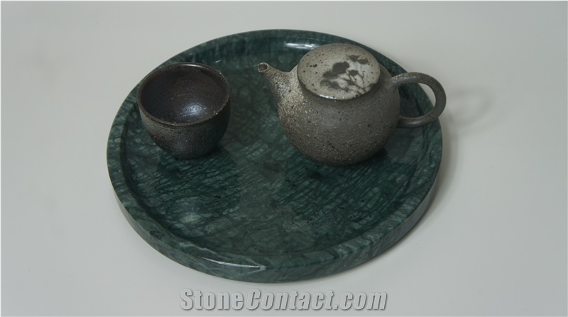 Imperial Green Marble for Tea Tray