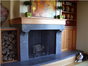 Cinza Verde Soapstone Fireplace