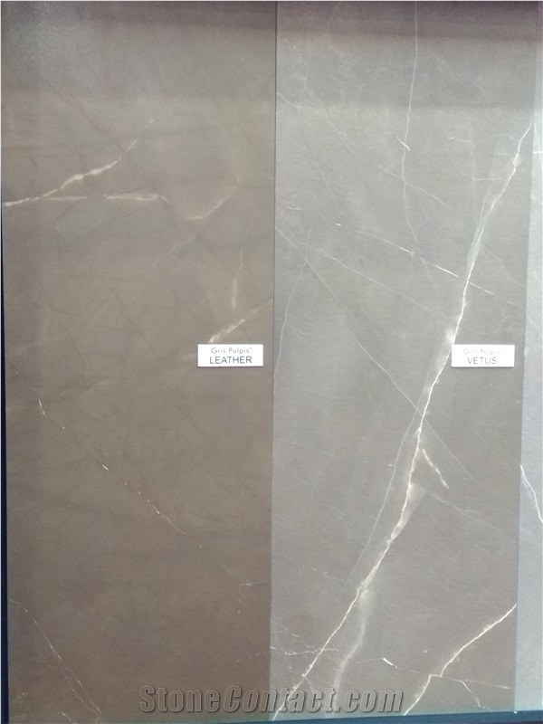 Gris Pulpis Marble Brushed Slabs, Tiles