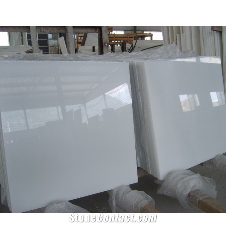Chinese Pure White Marble 60cm X 60cm Floor Tile