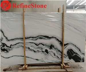Factory Price Bookmatch Panda White Marble