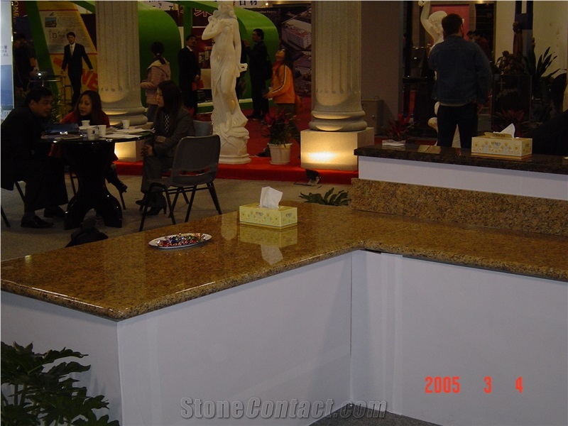 Red Granite Kitchen Countertops For Hotel