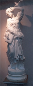 Pure White Marble Human Sculpturs & Garden Statues