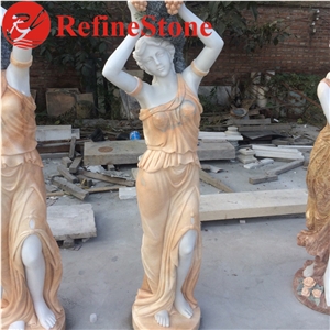 Life Size Marble Human Statue Sculpture for Garden