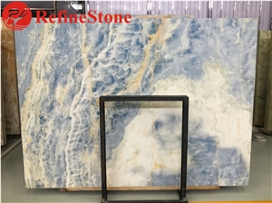 Light Blue Onyx Marble Slab for Home Decoration