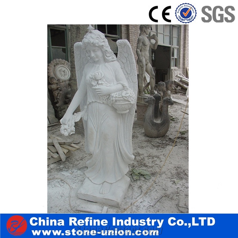 Pure White Marble Human Statue,Women Sculptured