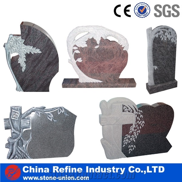 White Marble Headstone with Angel Supplier