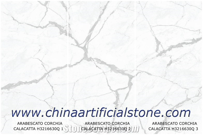Calacatta White Unglazed Porcelain Slabs 320x160cm