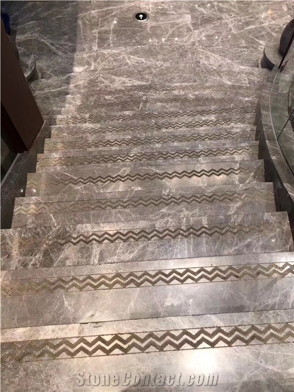 Grey Emperador Marble Flooring Tile