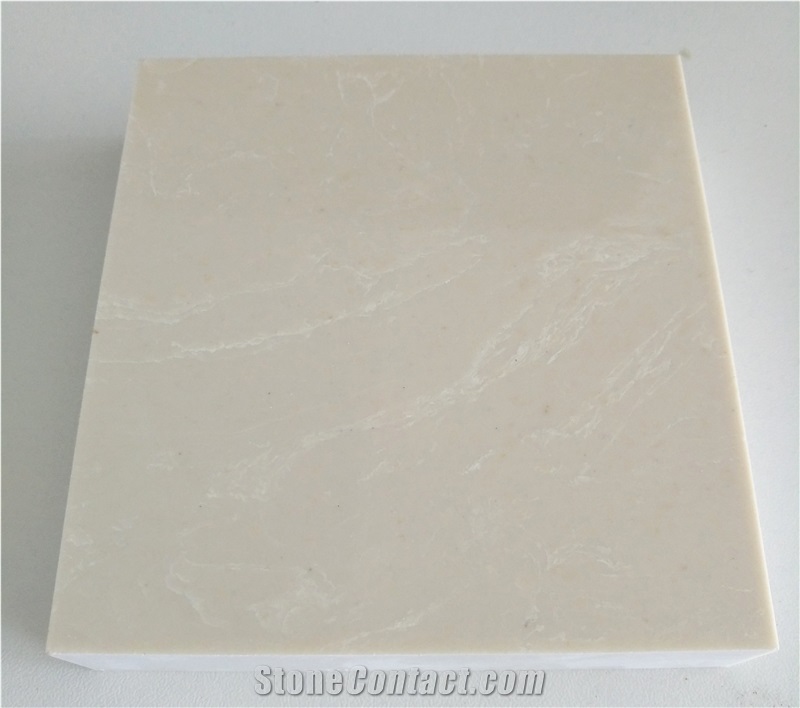 Beige Artificial Marble Slab Artificial Stone