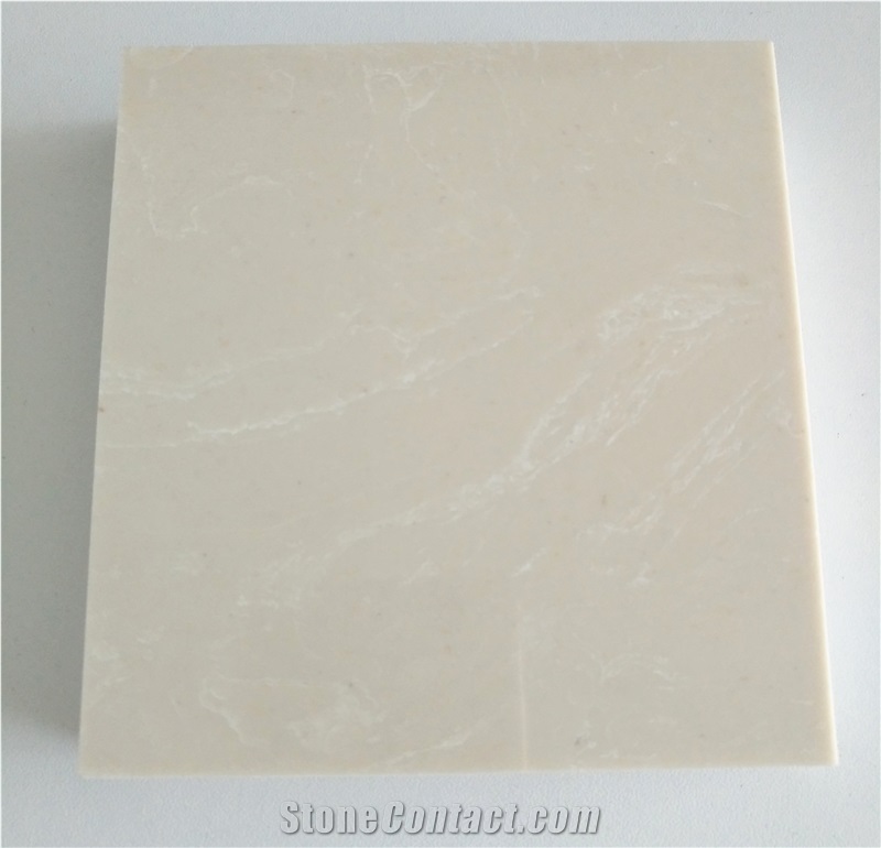 Beige Artificial Marble Slab Artificial Stone