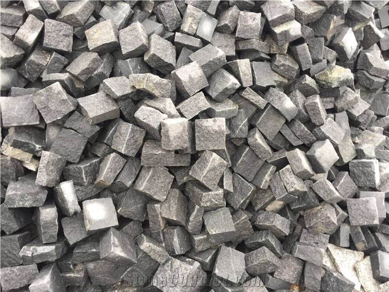 Dark Grey Granite Cobble Stone