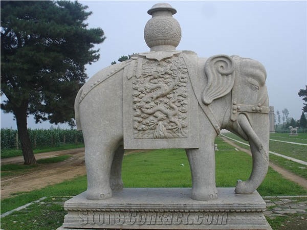 Elephant Stone Statues