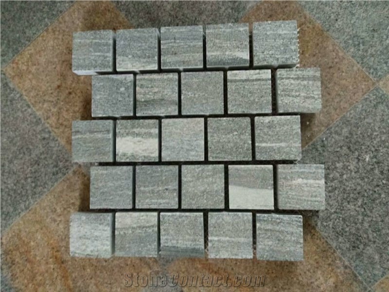Natural Split Shanshui Grey Granite Cobblestone