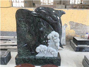 Granite Tropical Green Dolphine Monument