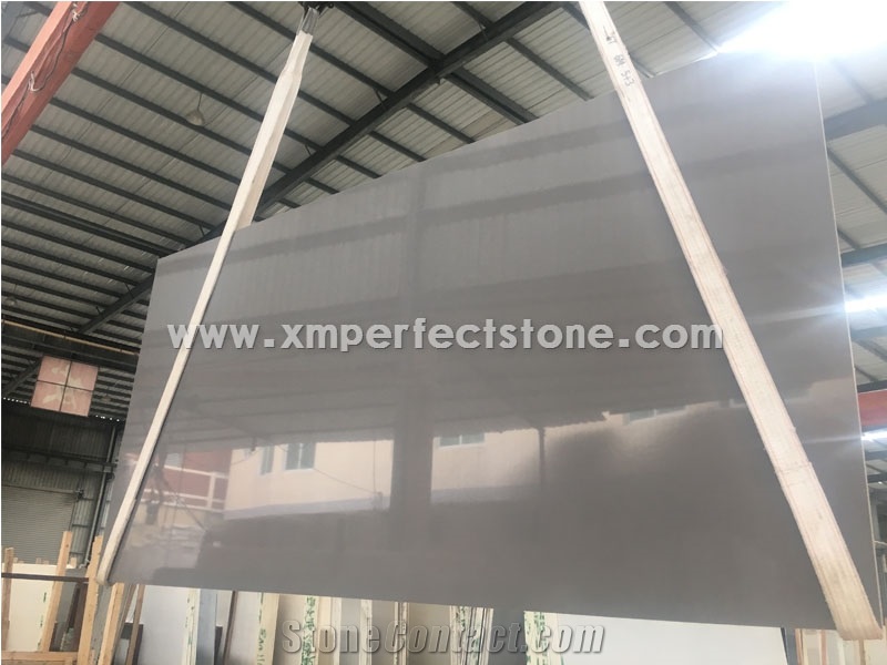 Pure Grey Artificial Marble Slabs for Wall Tile