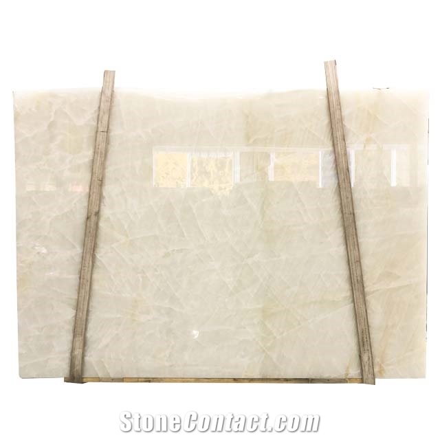 Exported Polished China Crystal White Onyx Slab
