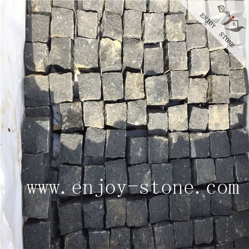 Cube Stone,G684 Black Granite,Road Paver,Landscape