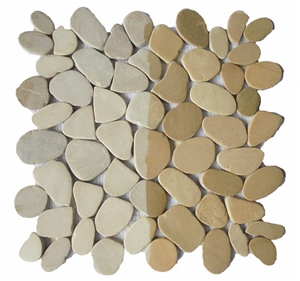 Slice Pebble Mosaic Tile Backsplash