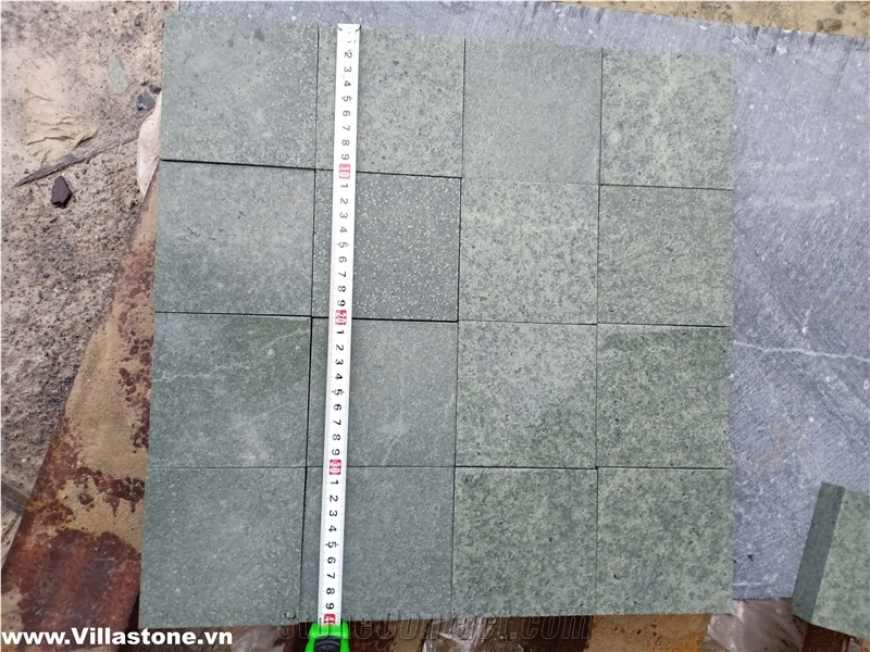 Vietnam Green Blustone Flamed Tiles &Slabs